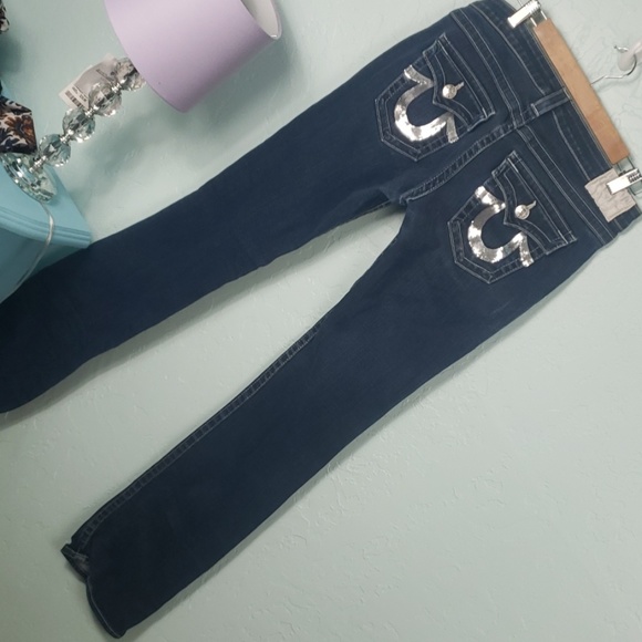 True Religion blue Joey jean with sequins - Picture 2 of 8